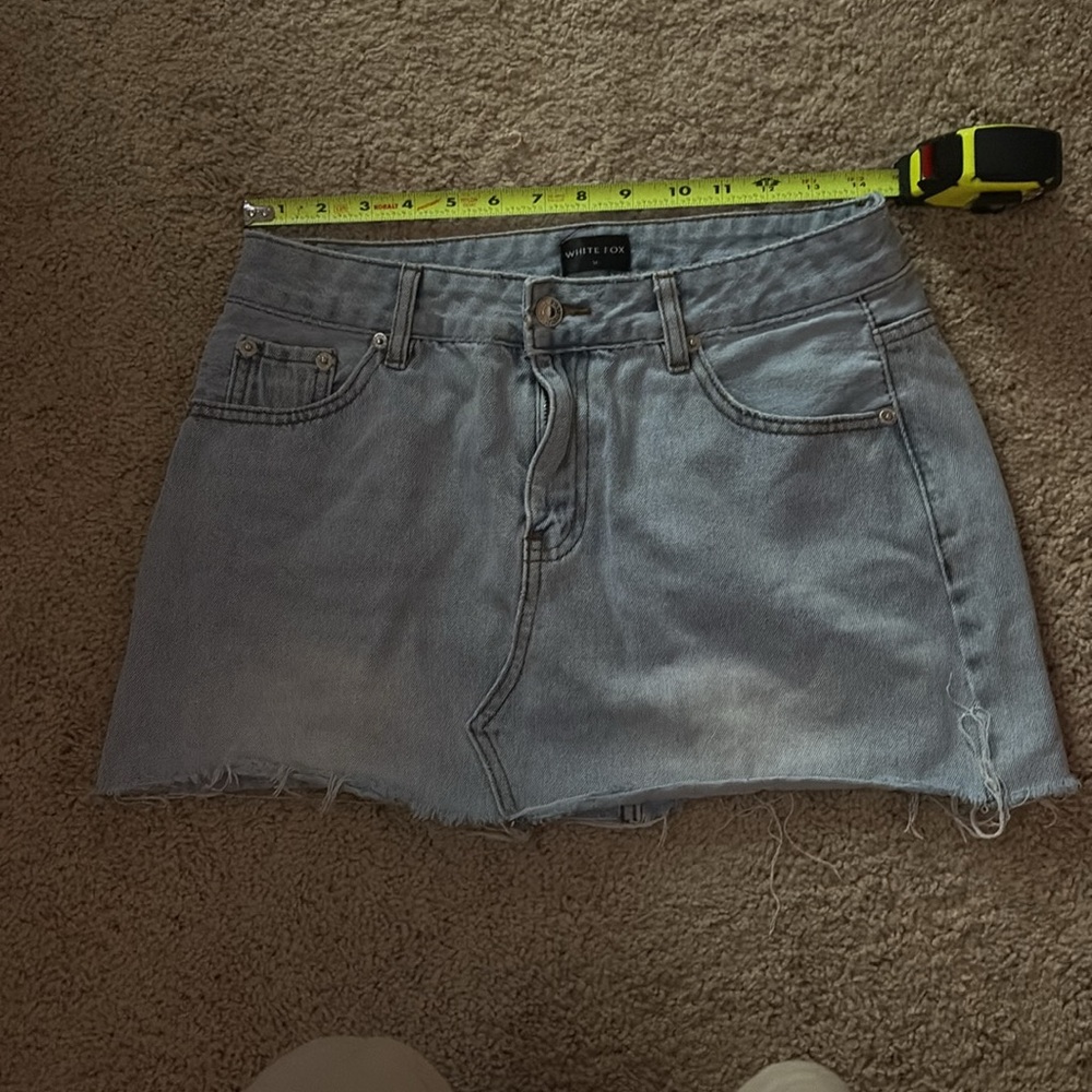 White Fox Boutique Light Blue Mini Skirt - Picture 4 of 7